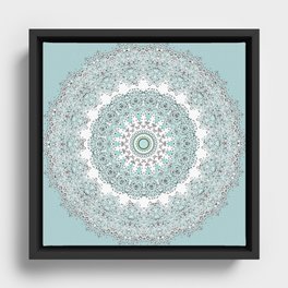 Mandala - Boho - Sacred Geometry - Pastels - Framed Canvas