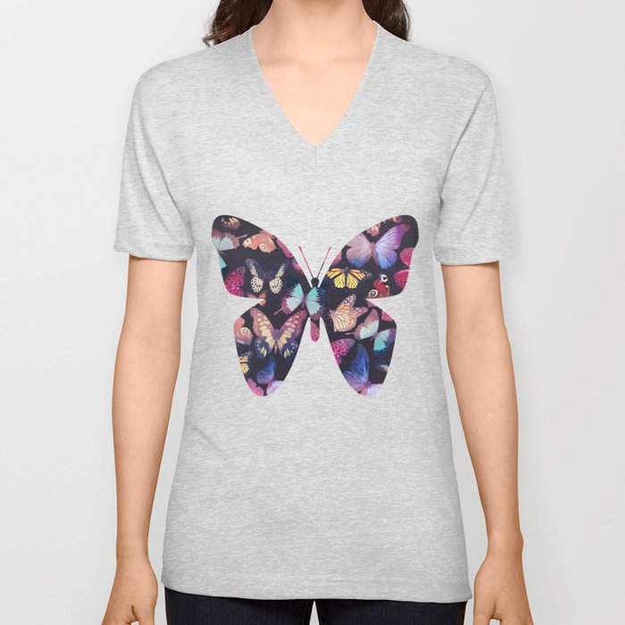 Butterflies SW.V2 V Neck T Shirt
