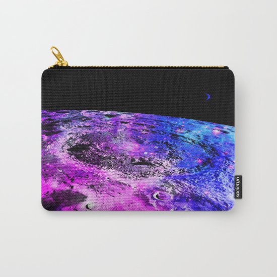 Purple Blue Galaxy Moon Carry-All Pouch