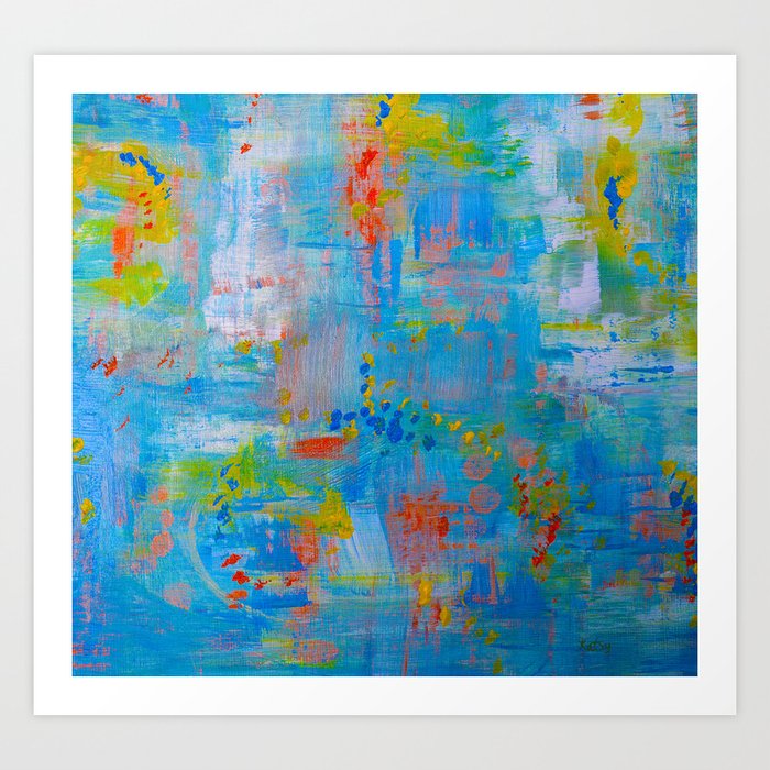 Colorful Abstract Wall Art Vibrant Colors Contemporary Home