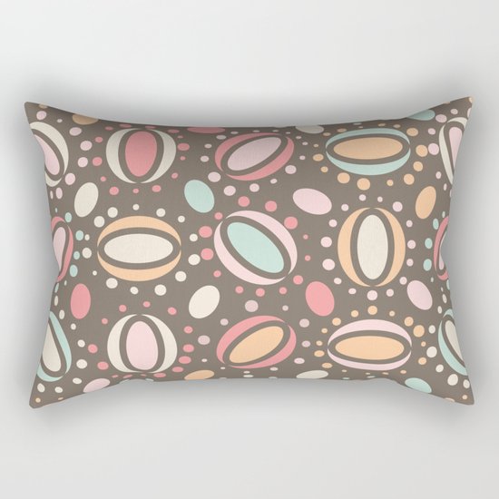 Retro pattern. Beans. Rectangular Pillow