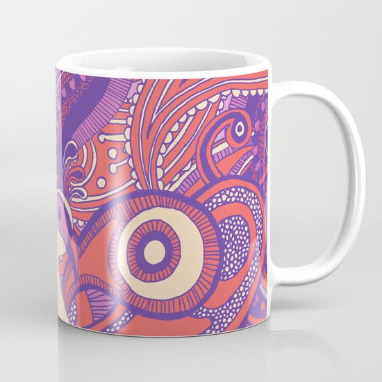Purple Paisley Peacock Mug