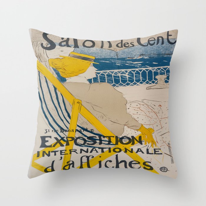 Vintage poster - Salon des Cent Throw Pillow
