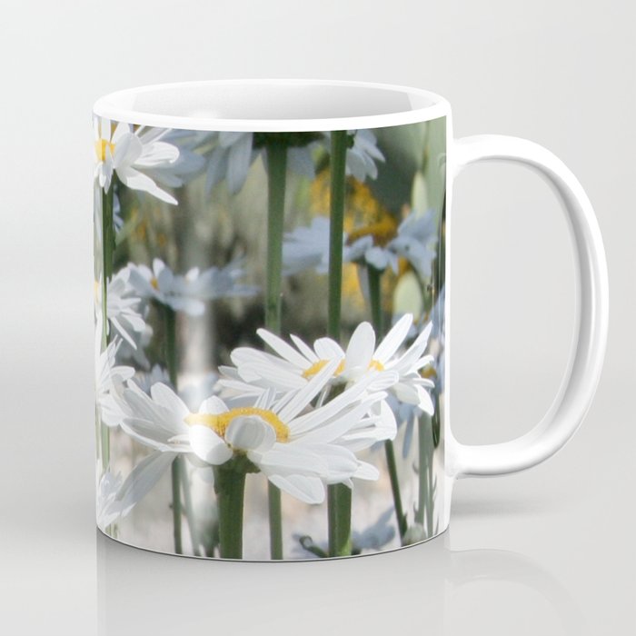 A Garden of White Daisy Flowers Coffee Mug