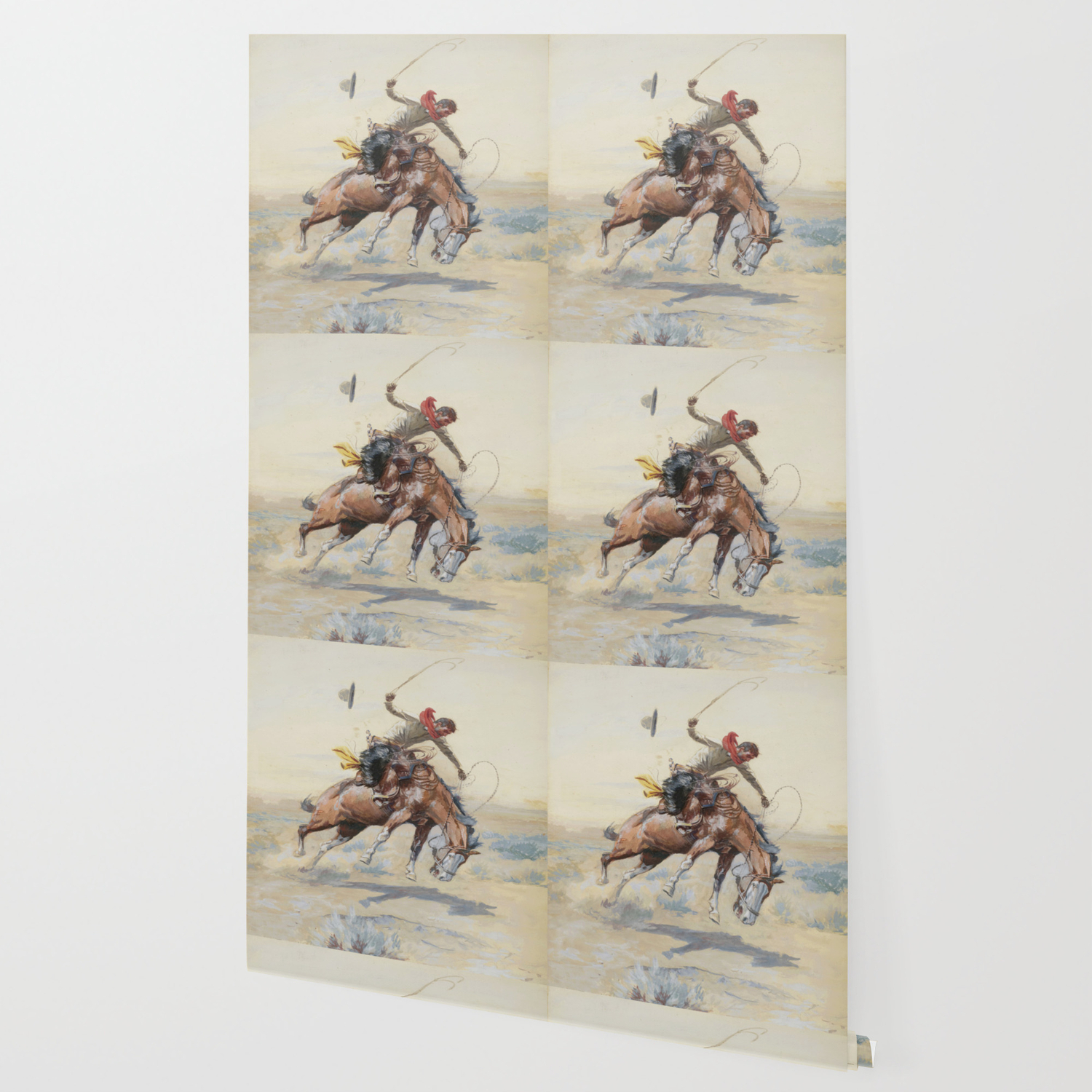 C M Russell The Bucker Vintage Western Art Wallpaper By Rodeodays