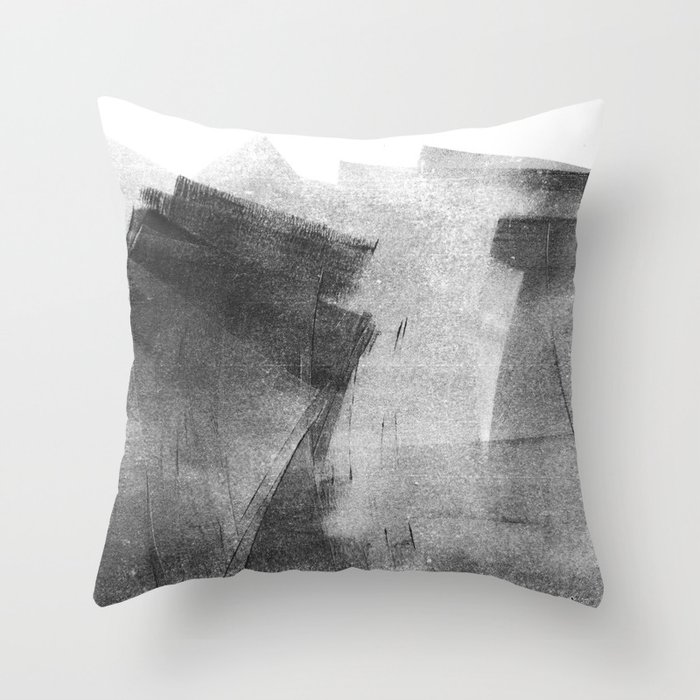 Black And Grey Concrete Texture Urban Minimalist Throw Pillow By Mininst Society6