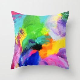 Bright, bold and colourful abstract Throw Pillow