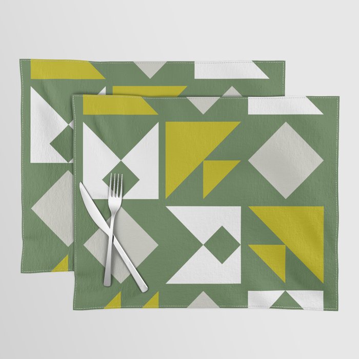 Classic triangle modern composition 15 Placemat