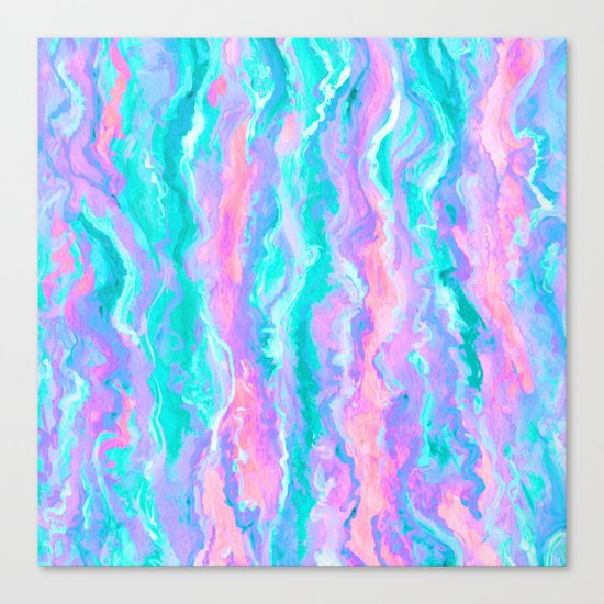 Aqua Melt Canvas Print