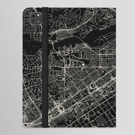 Riverside - Black and White City Map USA iPad Folio Case