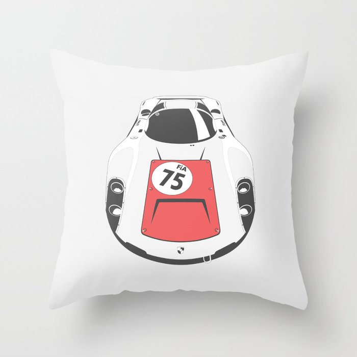 Porsche 906 Top Throw Pillow