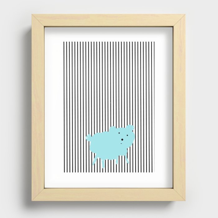 sheep Recessed Framed Print