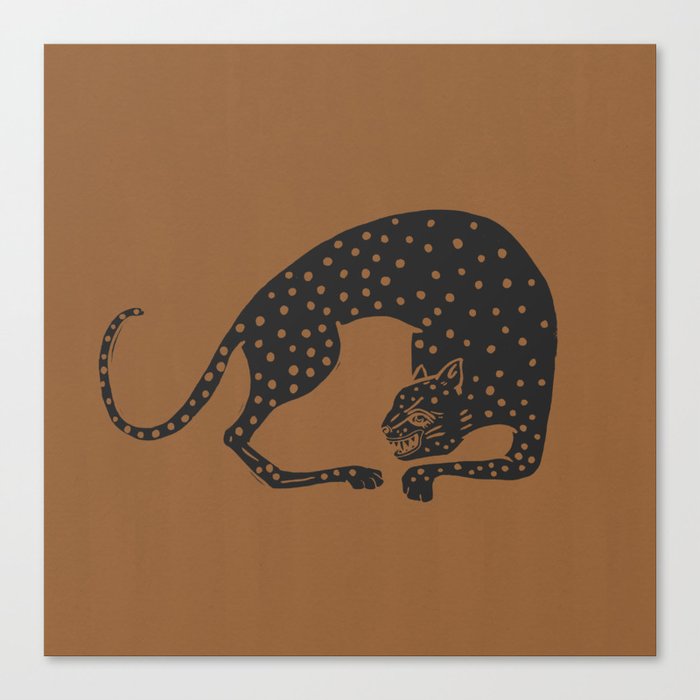 Blockprint Cheetah Canvas Print