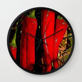 New Mexico Red Chiles growing in the Rio Grande Valley Wall Clock