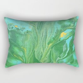 Color Alchemy 39 Watery Greens, Aque Blues and Yellow Streams Rectangular Pillow