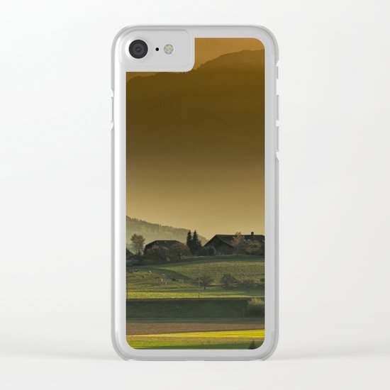autumn landscape Clear iPhone Case