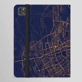 Almaty, Kazakhstan Map  - City At Night iPad Folio Case