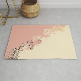 Rose and Gold Area & Throw Rug