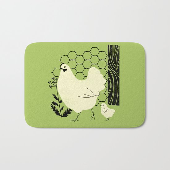 Hen and chick Bath Mat