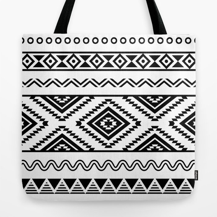 Aztec Pattern Purse, Cute Aztec Purse, Black and White Geometric