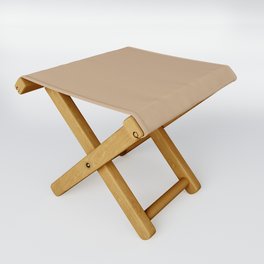 NATURALLY CALM COLOR. Beige Neutral Solid Color Folding Stool