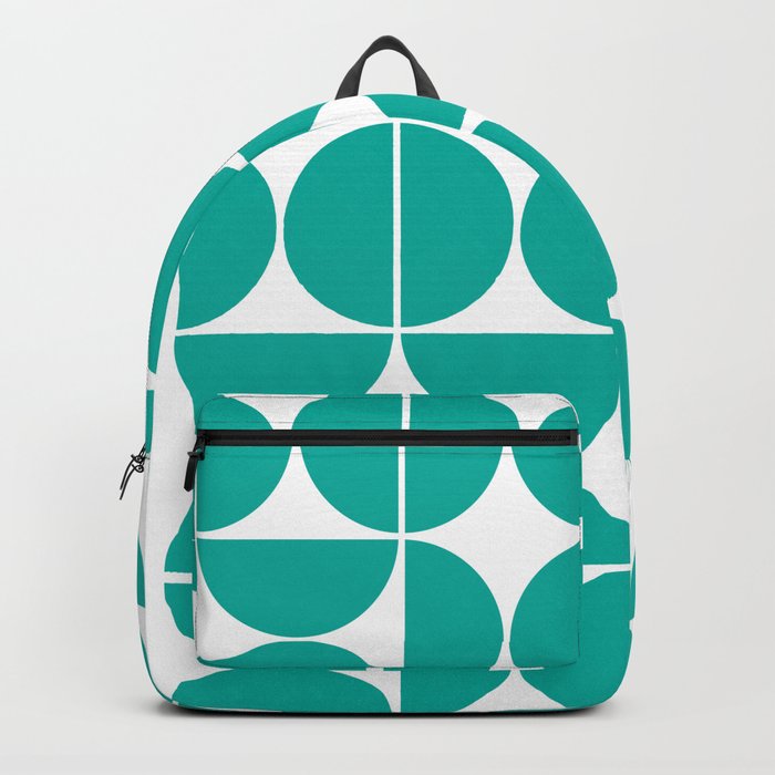 Mid Century Modern Geometric 04 Turquoise Backpack