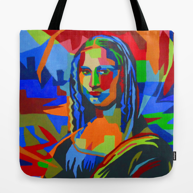 Mona Lisa Abstract Tote Bag By Ambermcneel Society6