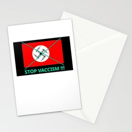 Stop vaccism Stationery Card