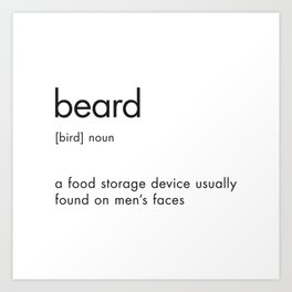 Beard Definition Art Print