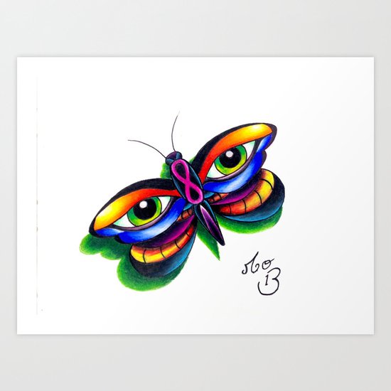 Butterfleyes Art Print
