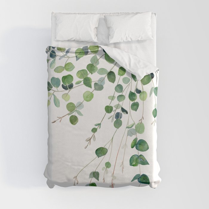 Eucalyptus Watercolor Duvet Cover