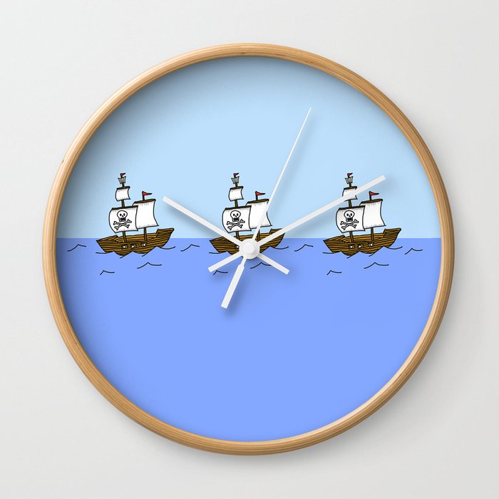 Pirate Ship Wall Clock