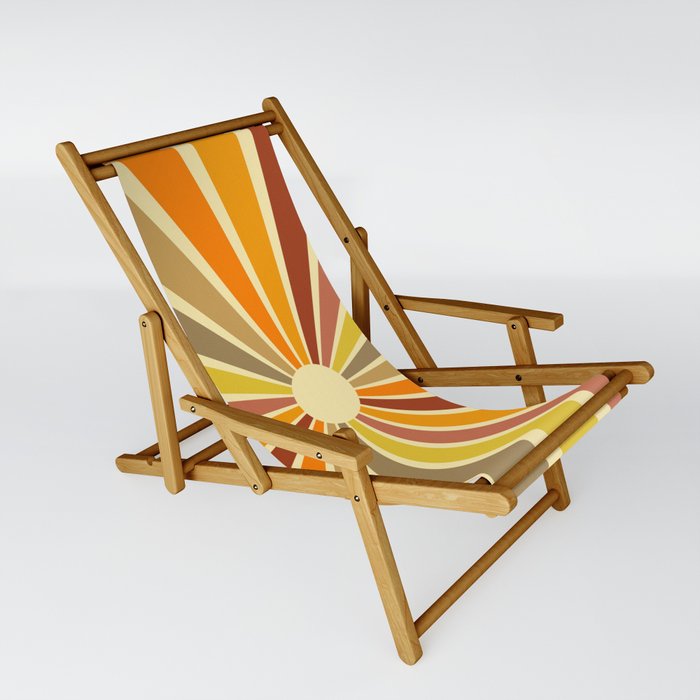 Sunshine & Rainbow Retro Pattern Sling Chair