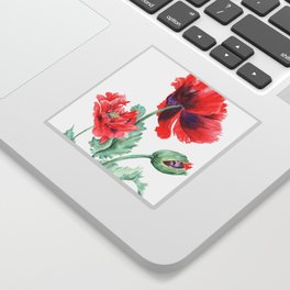 Poppies in Bloom Sticker