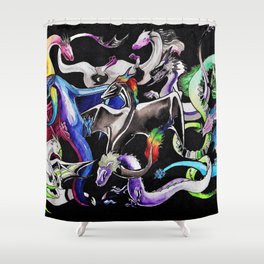 Queer Dragons Shower Curtain