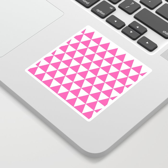 Triangle Texture (Pink & White) Sticker