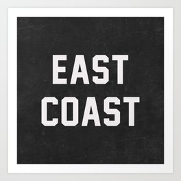East Coast - black Art Print