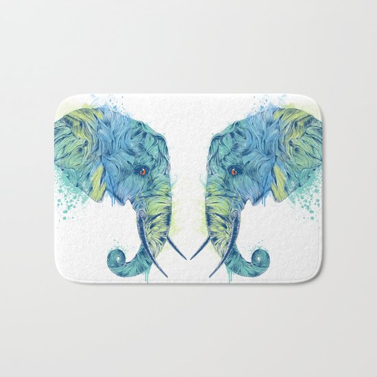 Elephant Head II Bath Mat