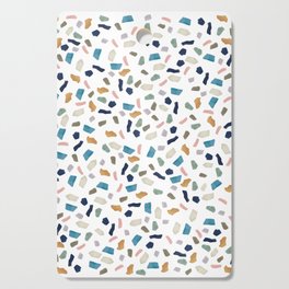 Terrazo Texture - Blue and Earth tones Cutting Board