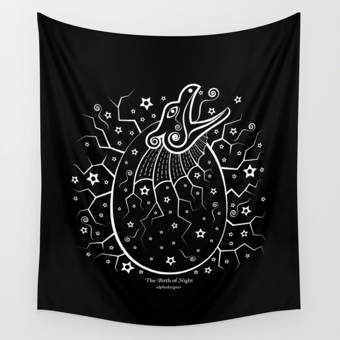 The Birth of Night Wall Tapestry