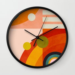 retro minimal geometric 2 Wall Clock