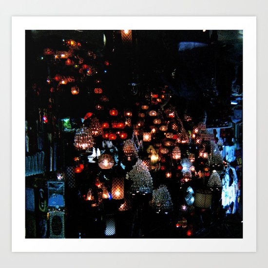 Lanterns in the Souk, Istanbul Art Print