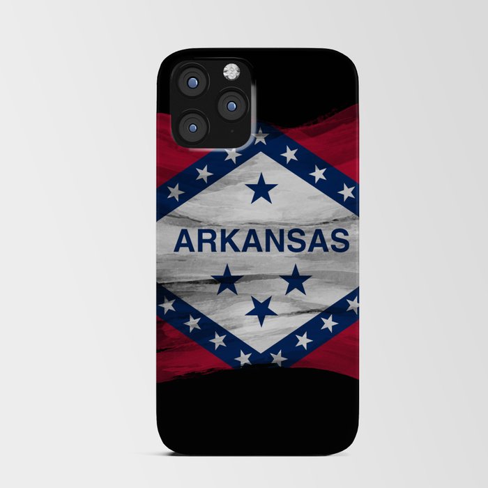 Arkansas state flag brush stroke, Arkansas flag background iPhone Card Case