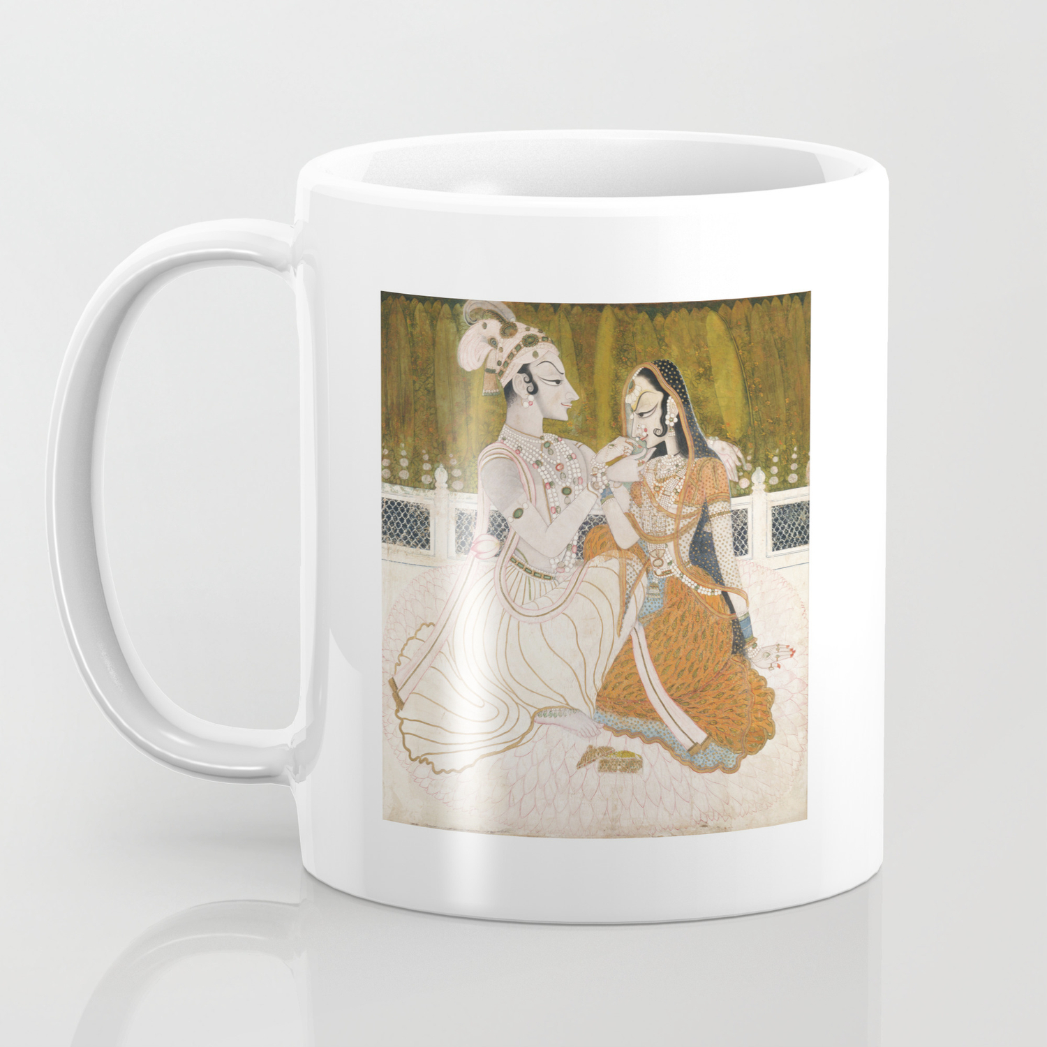 Krishna and Radha (painting c. 1750) Coffee Mug by constantchaos | Society6