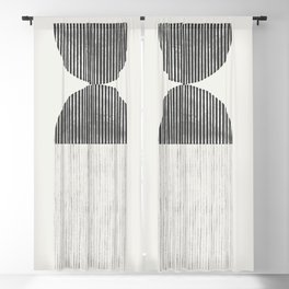 Mid Century Paper Graphic_01 Blackout Curtain