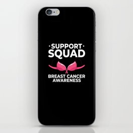 Breast Cancer Ribbon Awareness Pink Quote iPhone Skin
