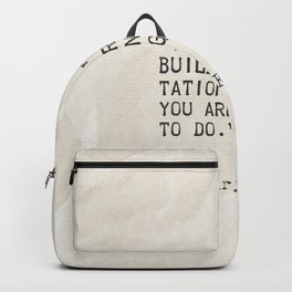 Henry F quote 5 Backpack | Typography, Auto, Usa, Inspirational, Black And White, Car, Historical, Founder, Springwellstownship, Michigan 