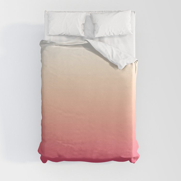 PEACH PINK OMBRE Duvet Cover