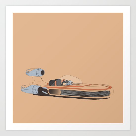X-34 Landspeeder Art Print