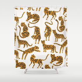 Tiger Collection – Orange Palette Shower Curtain